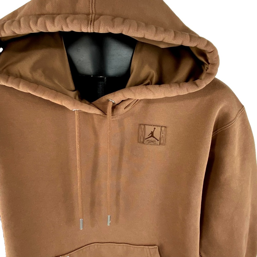 Nike Air Jordan Cropped Hoodie Jumpman Women's XS Warm Brown Sweatshirt Sweater